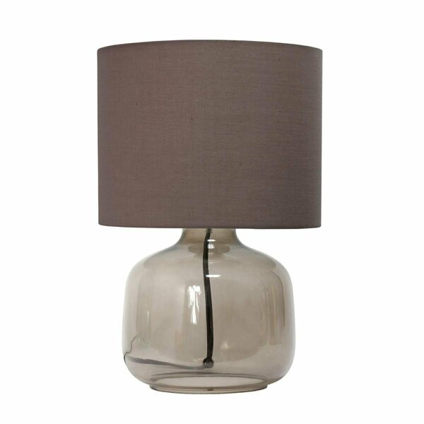 Lighting Business Glass Table Lamp with Fabric Shade, Smoke with Gray Shade LI2751439